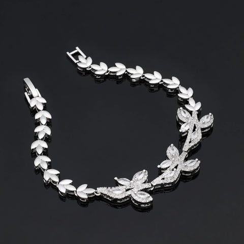 Trendy Luxury 4PCS Wedding Jewelry Set For Women Wedding Party Zirconia Dubai Bridal jewelry Set 2024