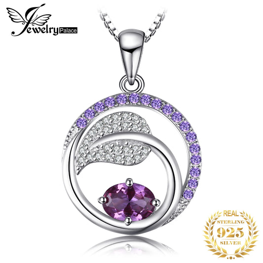 JewelryPalace Leaf 1ct Created Alexandrite Sapphire