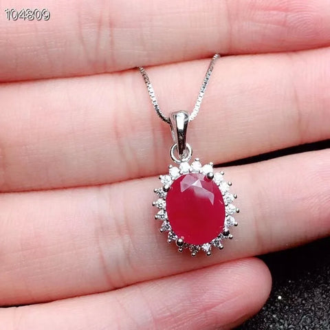 Elegant 100% Real and Natural Ruby Set 925 Sterling Silver 1pc Ruby Ring,2pcs Ruby Earring,1pc Ruby Pendant