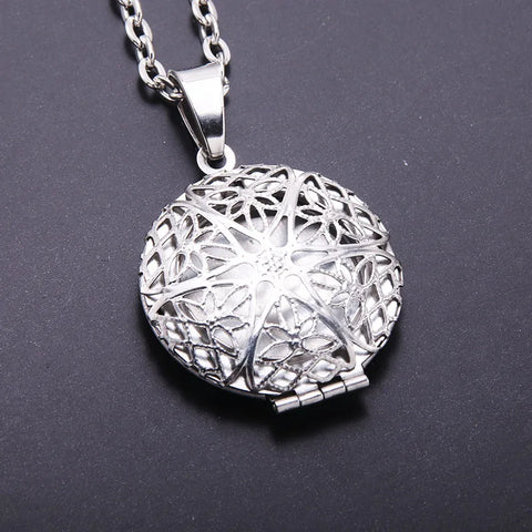 Necklace Oval Shape Copper Heart Necklace Pendant Chain Jewelry Party Beauty Girls Photo Locket Jewelry For Women