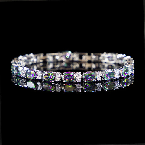 HuiSept Charm Bracelets for Women 925 Silver Jewelry