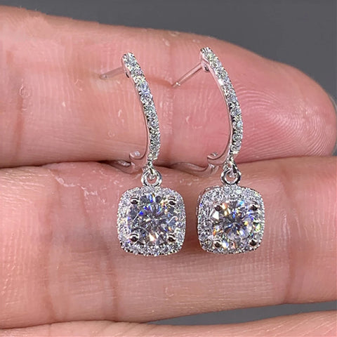 Huitan New Trendy Square Shape Drop Earrings
