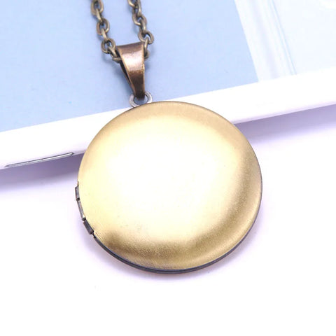 Necklace Oval Shape Copper Heart Necklace Pendant Chain Jewelry Party Beauty Girls Photo Locket Jewelry For Women
