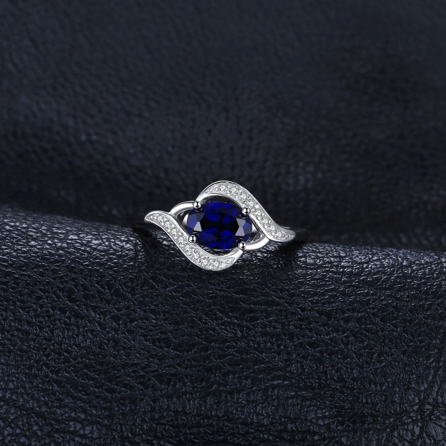 Blue Sapphire 925 Sterling Silver Ring - BOLEVARD RING