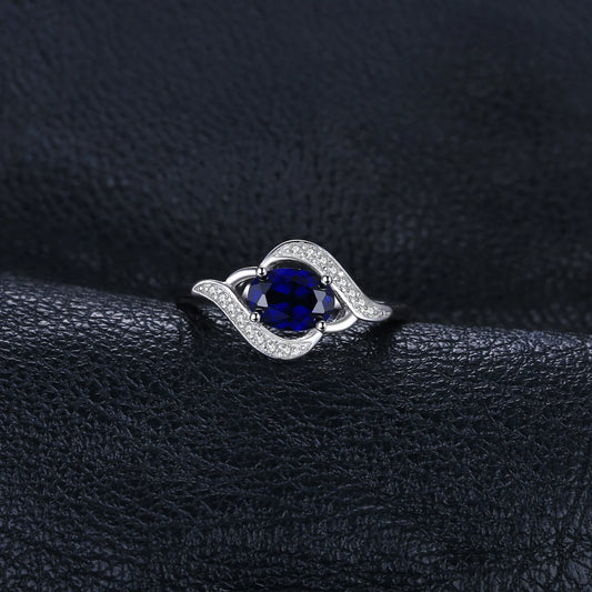 Jewelrypalace Created Blue Sapphire Ring