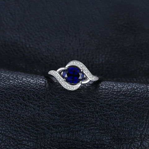 Jewelrypalace Created Blue Sapphire Ring