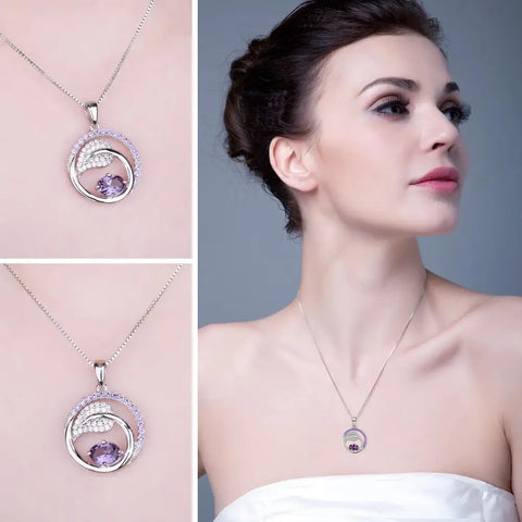 JewelryPalace Leaf 1ct Created Alexandrite Sapphire