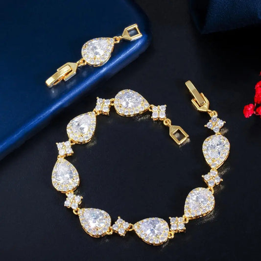 Zirconia Rose Gold Color Tennis Bracelet