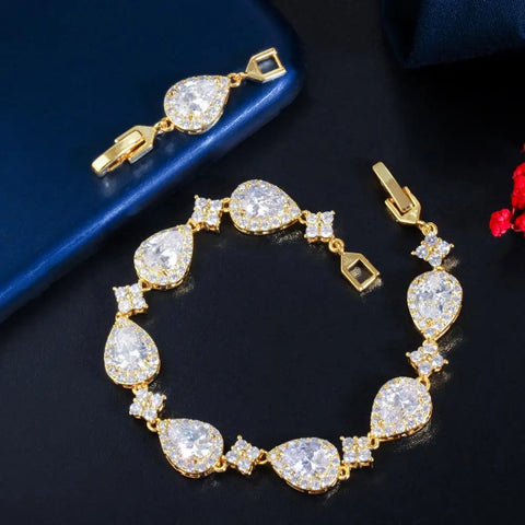 Zirconia Rose Gold Color Tennis Bracelet