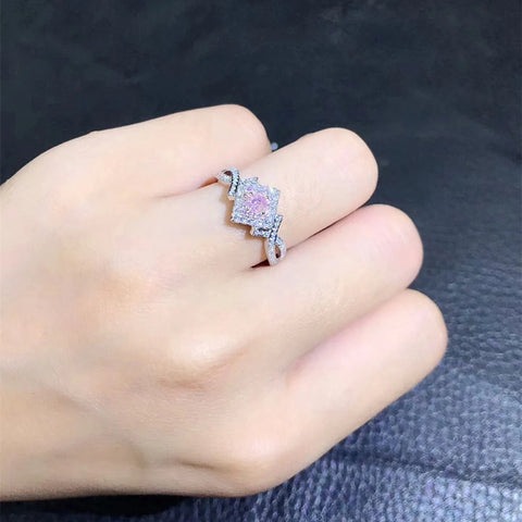 Huitan Pink CZ Women Engagement Rings