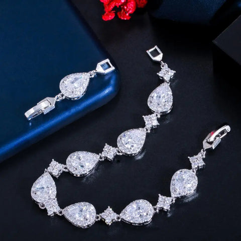 Zirconia Rose Gold Color Tennis Bracelet