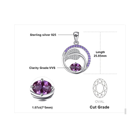 JewelryPalace Leaf 1ct Created Alexandrite Sapphire