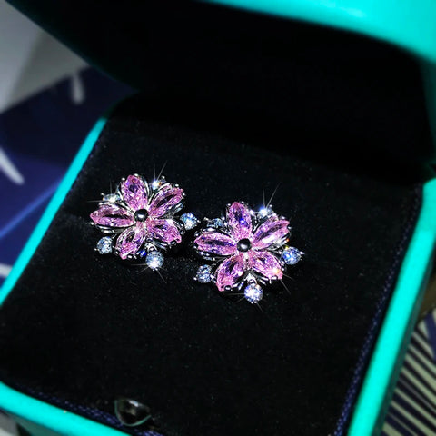 925 Sterling Silver Micro-Inlaid  Earrings