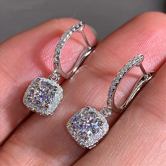 Huitan New Trendy Square Shape Drop Earrings