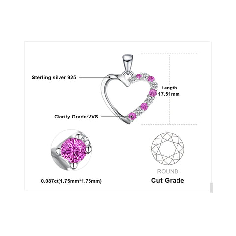 Jewelrypalace Heart Created Pink Sapphire