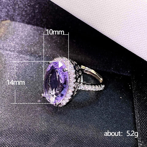 Huitan Vintage Purple Cubic Zirconia