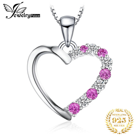 Jewelrypalace Heart Created Pink Sapphire
