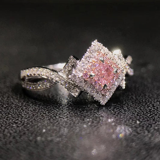 Huitan Pink CZ Women Engagement Rings