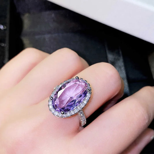 Huitan Vintage Purple Cubic Zirconia