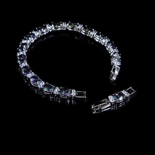 HuiSept Charm Bracelets for Women 925 Silver Jewelry