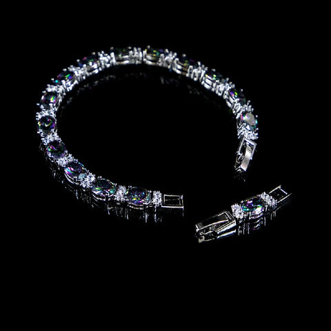 HuiSept Charm Bracelets for Women 925 Silver Jewelry