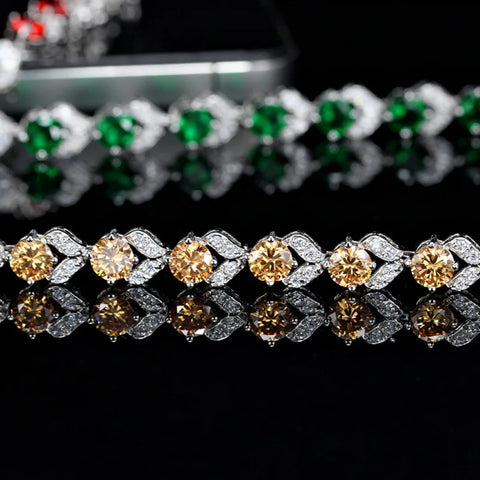 Pera Unique Design Olive Green Cubic Zirconia Stone