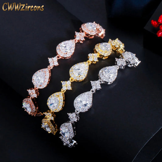 Zirconia Rose Gold Color Tennis Bracelet