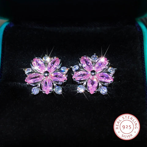 925 Sterling Silver Micro-Inlaid  Earrings