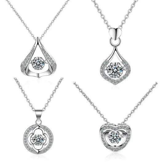 Moissanite Smart Water Drop Pendant Necklace