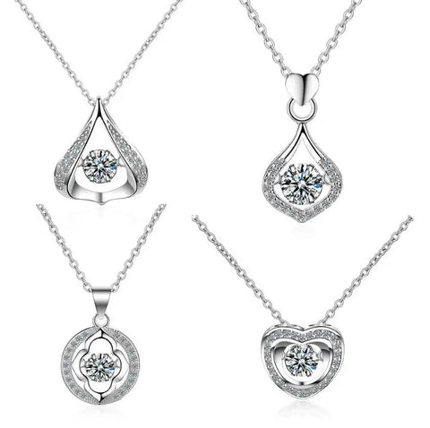 Moissanite Smart Water Drop Pendant Necklace