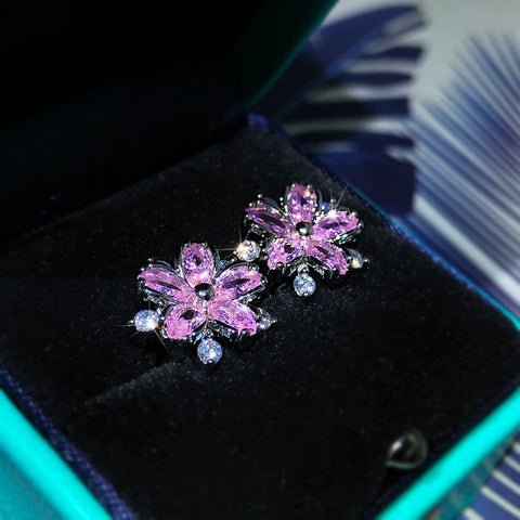 925 Sterling Silver Micro-Inlaid  Earrings
