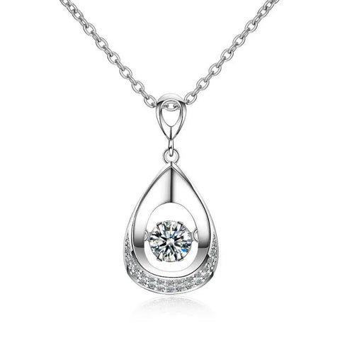 Moissanite Smart Water Drop Pendant Necklace