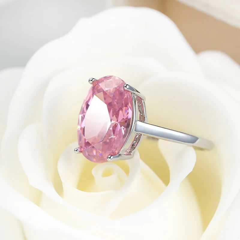 Pink Zircon Crystal Women Ring - BOLEVARD RING