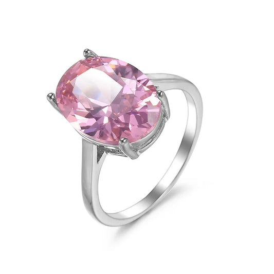 Pink Zircon Crystal Women Ring - BOLEVARD RING