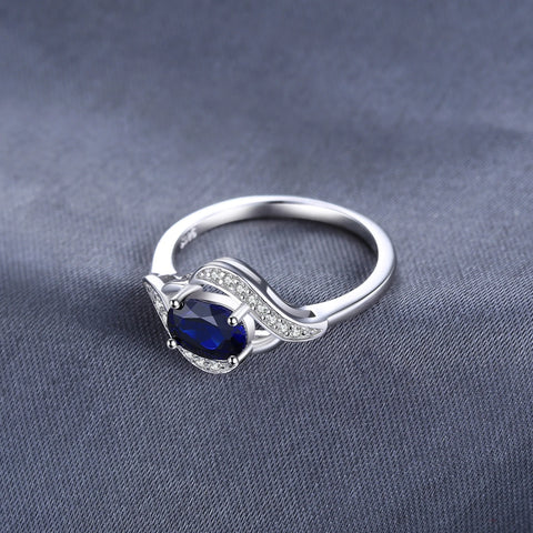 Jewelrypalace Created Blue Sapphire Ring