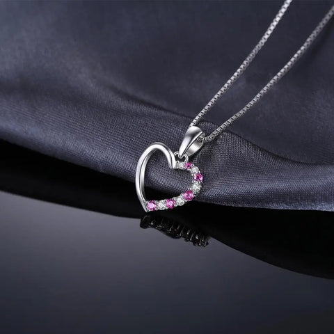 Jewelrypalace Heart Created Pink Sapphire