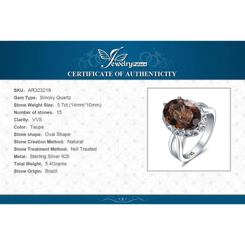 JewelryPalace Large 5.7ct Genuine Oval
