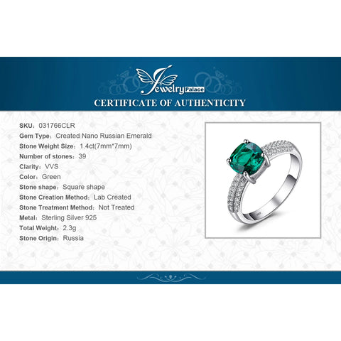 Green Simulated Ruby Ring