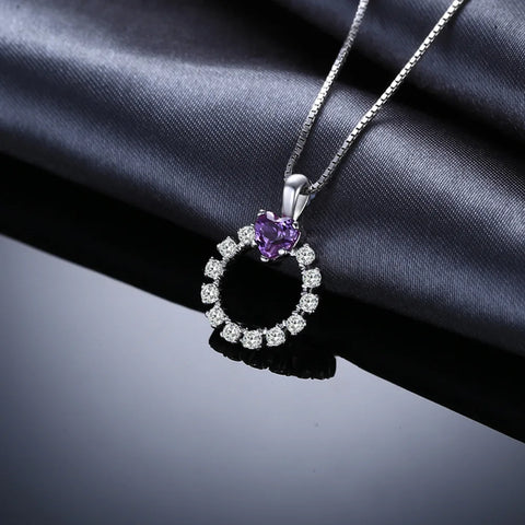 JewelryPalace Love Heart Created Alexandrite Sapphire