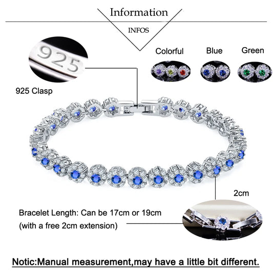 BeaQueen Lovely Colorful Flower Crystal White