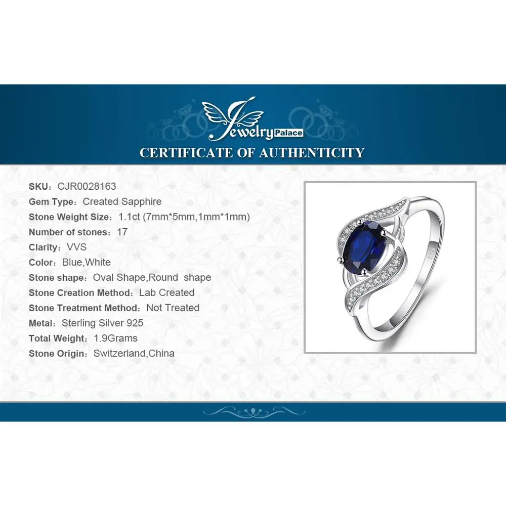 Blue Sapphire 925 Sterling Silver Ring - BOLEVARD RING