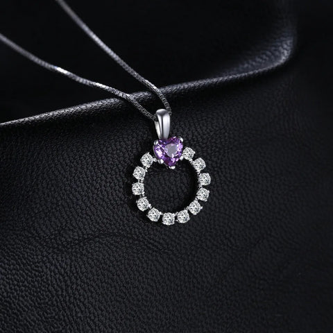 JewelryPalace Love Heart Created Alexandrite Sapphire