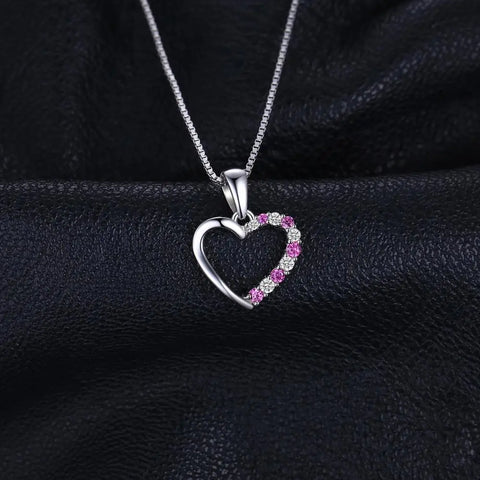 Jewelrypalace Heart Created Pink Sapphire