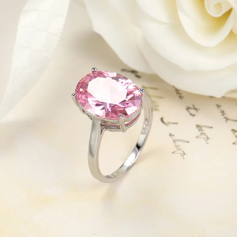 Pink Zircon Crystal Women Ring - BOLEVARD RING