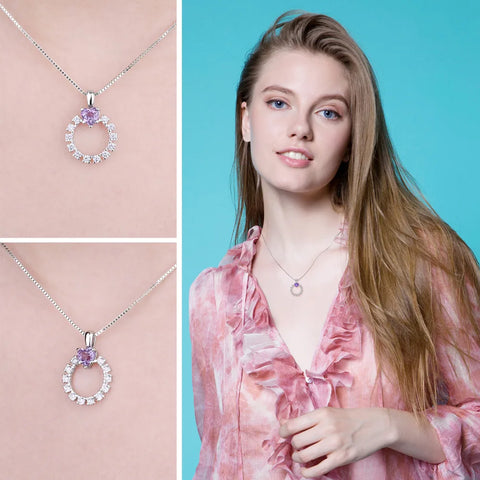 JewelryPalace Love Heart Created Alexandrite Sapphire