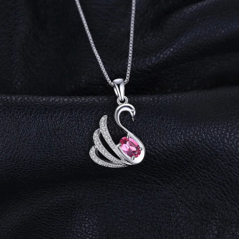 JewelryPalace Swan Oval Natural Pink Topaz