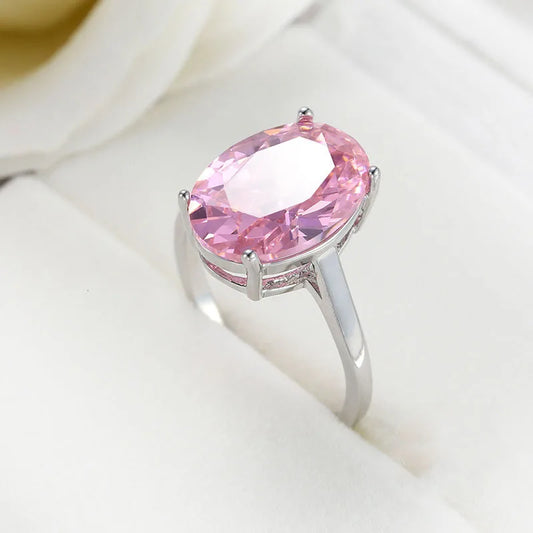Pink Zircon Crystal Women Ring - BOLEVARD RING