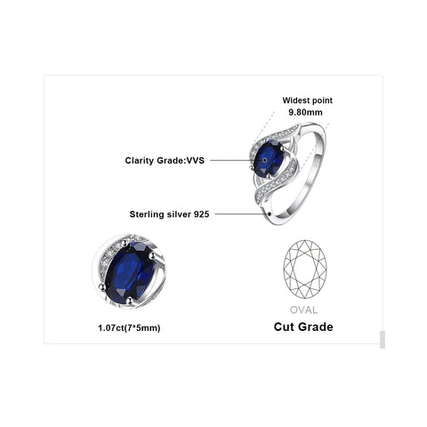 Jewelrypalace Created Blue Sapphire Ring