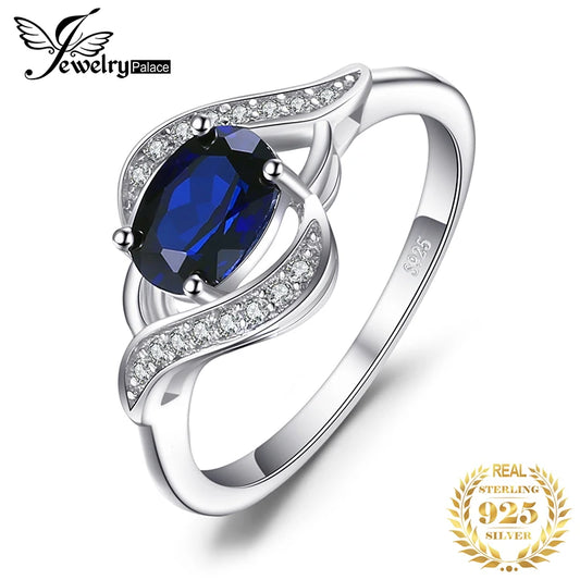 Jewelrypalace Created Blue Sapphire Ring