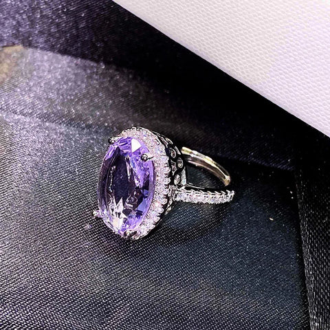 Huitan Vintage Purple Cubic Zirconia